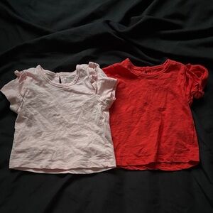 Primark Light Pink Kids Ruffle Sleeve Tee